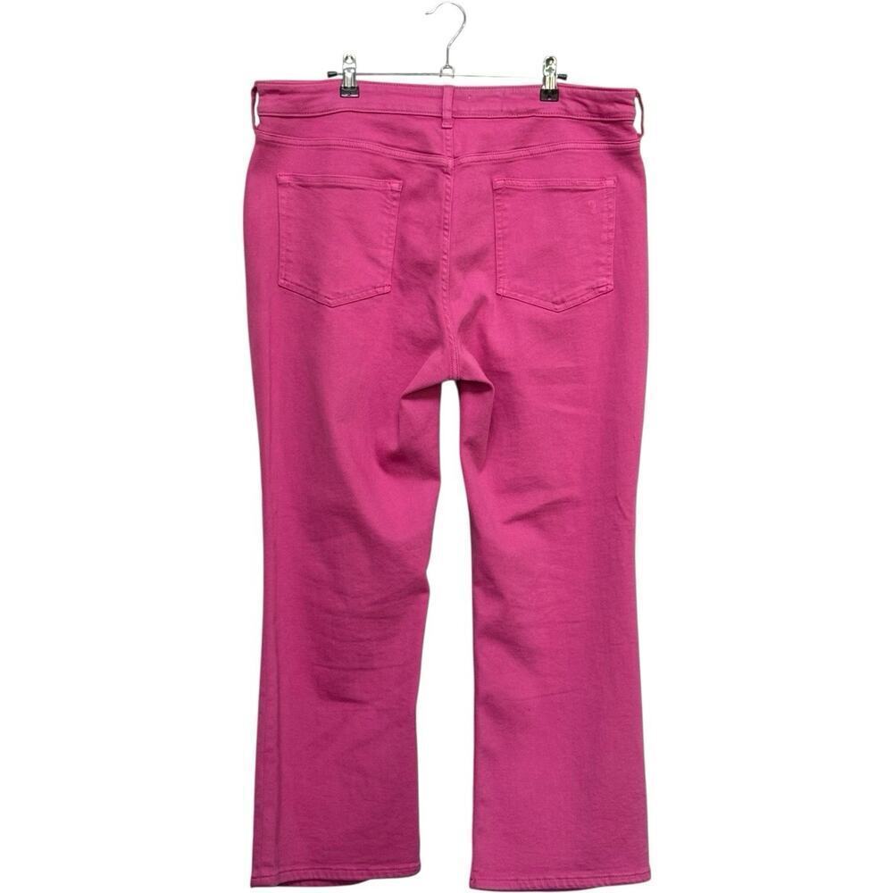 Pilcro The Yaya Cotton Blend Mid-Rise Denim Crop Flare Jeans Pink Womens Size 33 - Picture 5 of 16